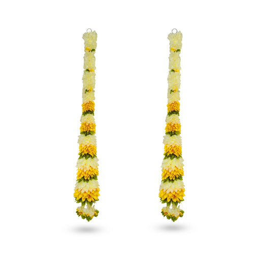 Toran Set - 2 Feet | Thoran/ 2 Pcs/ Side Toran/ Flower Toran for Door/ Assorted Colour & Design - Toran