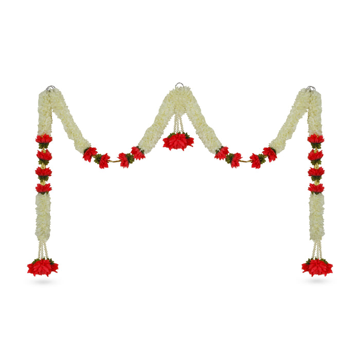 Door Toran Set - 20 Inches | Artificial Flower Toran/ Thoran/ Bandanwar for Door Decor/ Assorted Design & Colour - Toran