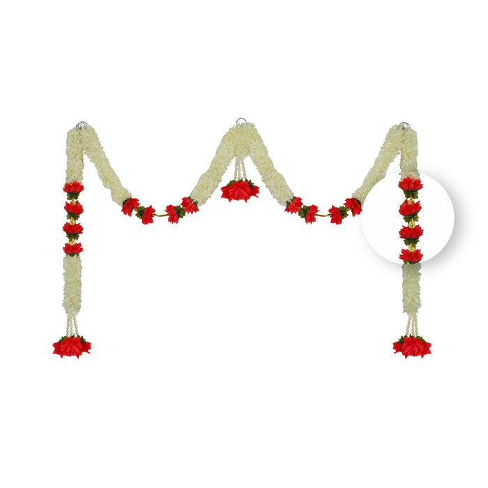 Door Toran Set - 20 Inches | Artificial Flower Toran/ Thoran/ Bandanwar for Door Decor/ Assorted Design & Colour - Toran