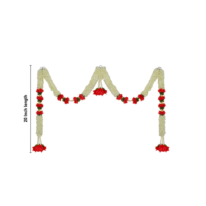Door Toran Set - 20 Inches | Artificial Flower Toran/ Thoran/ Bandanwar for Door Decor/ Assorted Design & Colour - Toran