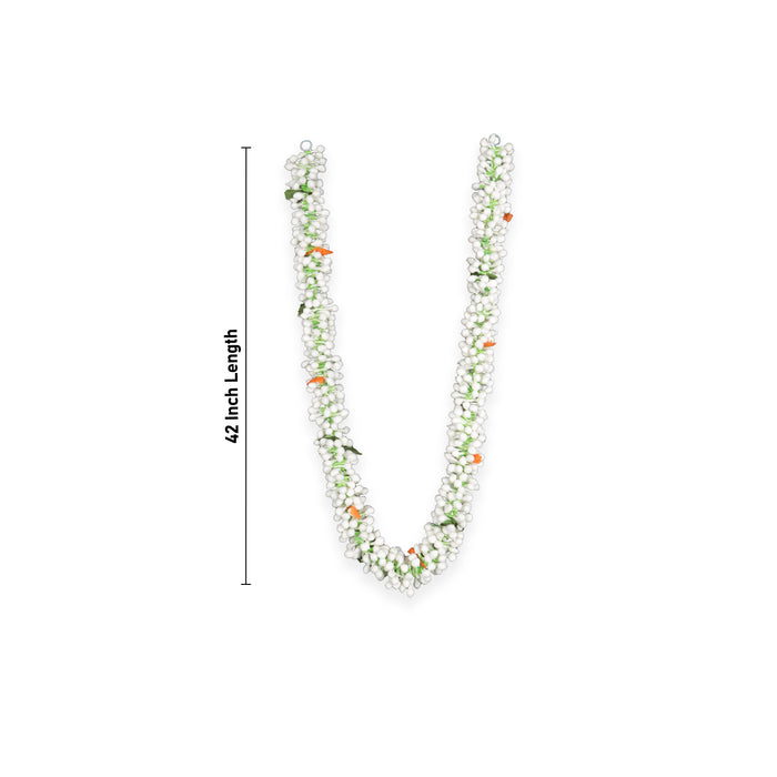 Artificial Flower Garland - 42 Inches | Jasmine Flower Design/ Artificial Varmala for Wedding