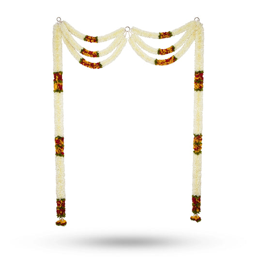 Door Toran Set  - Triple Layer |  Thoran/ Artificial Flower Toran/ Bandanwar for Door Decor/ Assorted Design & Colour - Toran