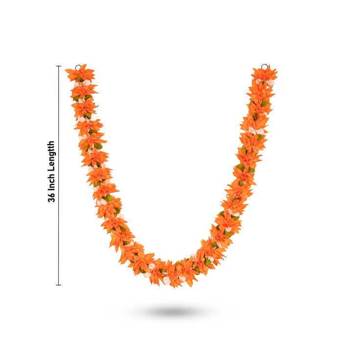 Artificial Flower Garland - 36 Inches | Flower Toran/ Artificial Mala for Photo Frame/ Assorted Design & Colour