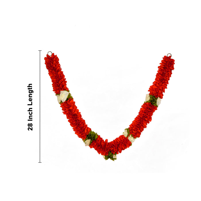 Artificial Flower Garland - 28 Inches | Flower Toran/ Artificial Mala for Photo Frame/ Assorted Design & Colour