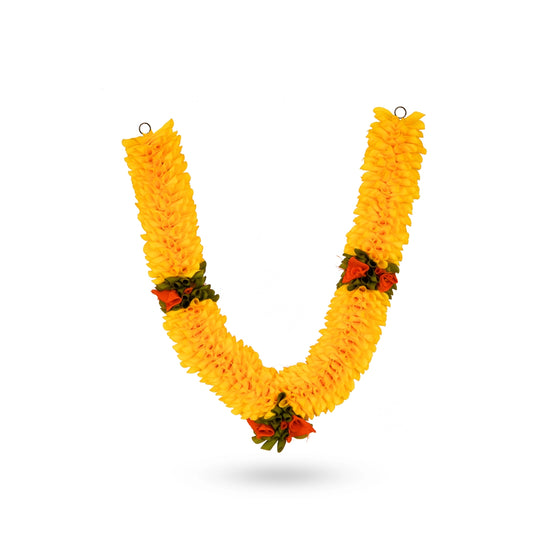 Artificial Flower Garland - 20 Inches | Flower Toran/ Artificial Mala for Photo Frame/ Assorted Design & Colour - Mala
