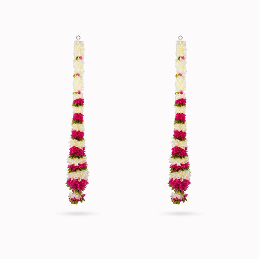 Side Toran Pair - 28 Inches | Artificial Flower Thoran/ Door Hanging Toran For Festive Decor & Traditional Vibes - Toran
