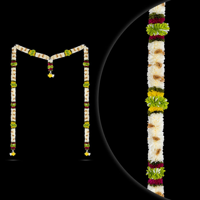 Door Toran Set - 74 Inches| Artificial Flower Toran/ Decorative Thoran/ Bandanwar for Door Decor