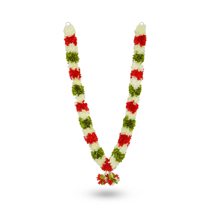 Artificial Garland  - Multicolour | Cloth Mala/ Artificial Mala for Photo Frame/ Assorted Design & Colour - Mala