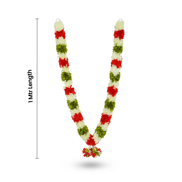 Artificial Garland  - Multicolour | Cloth Mala/ Artificial Mala for Photo Frame/ Assorted Design & Colour - Mala