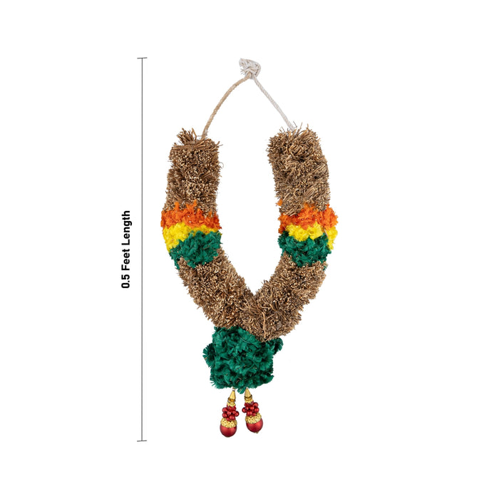 Vettiver Malai - 0.5 Feet | Natural Vetiver Garland/ Traditional Vetiver Malai For Divine Fragrance And Pooja - Mala