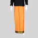 Cotton Veshti - 2 Mtrs | Padayappa Border Dhoti/ Orange Colour Vesti for Men - Veshti & Dhoti
