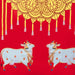 Pooja Screen- 5 x 8 Inches | Cotton Curtain / Temple Screen / Decorative Curtain For Pooja Room - Deity Curtain