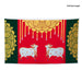 Pooja Screen- 5 x 8 Inches | Cotton Curtain / Temple Screen / Decorative Curtain For Pooja Room - Deity Curtain
