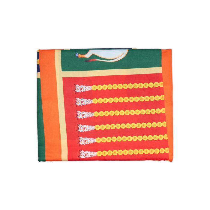 Pooja Screen- 5 x 8 Inches | Cotton Curtain / Temple Screen / Decorative Curtain For Pooja Room - Deity Curtain