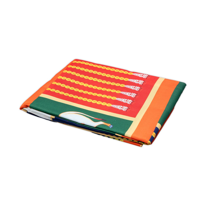 Pooja Screen- 5 x 8 Inches | Cotton Curtain / Temple Screen / Decorative Curtain For Pooja Room - Deity Curtain