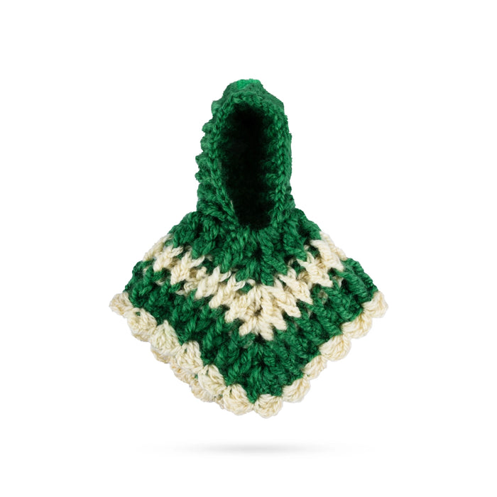 laddu gopal dress crochet Voire Collection Premium Handmade Crochet Laddu Gopal Dress Set with Cap | Blue - Yellow Woolen Crochet Poshak