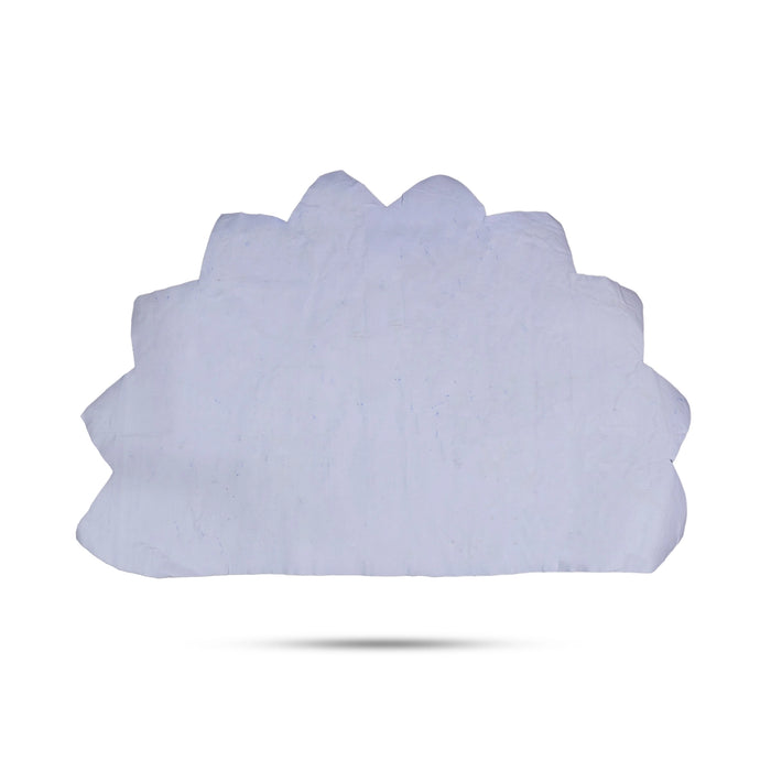 Rangoli Mat - 24 Inches | Half Circle Rangoli Floor Mat/ Flower Design Canvas Muggu Mat for Home Decor/ 205 Gms - Kolam & Rangoli