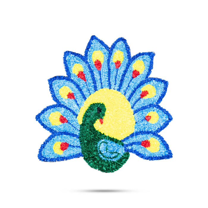 Rangoli Mat - 24 Inches | Rangoli Floor Mat/ Flower Design Canvas Muggu Mat for Home Decor/ 270 Gms - Kolam & Rangoli