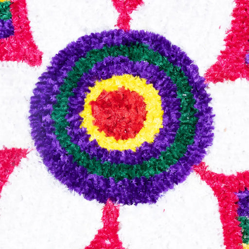 Rangoli Mat - 24 Inches | Rangoli Floor Mat/ Flower Design Canvas Muggu Mat for Home Decor/ 270 Gms - Kolam & Rangoli