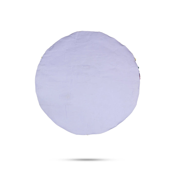 Rangoli Mat - 24 Inches | Rangoli Floor Mat/ Flower Design Canvas Muggu Mat for Home Decor/ 270 Gms - Kolam & Rangoli