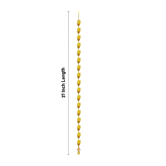 Side Toran - 37 Inches | Beads With Rose Design Thoran/ Artificial Flower Toran for Home Decor - Toran