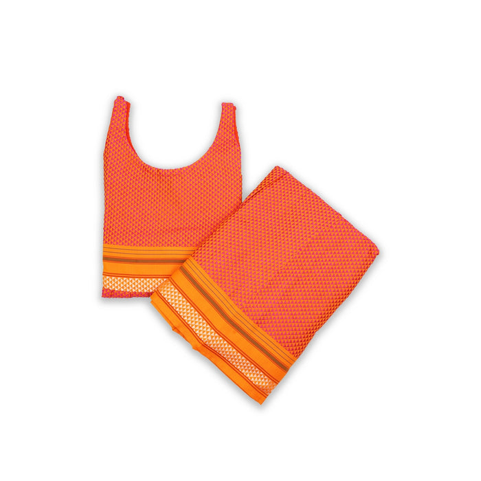 Sleeveless Pavadai Sattai - Size 16 | Cotton Skirt And Top/Traditional Dress/South Indian Dress For Baby Girls - Long Skirts / Ghagra / Pavadai