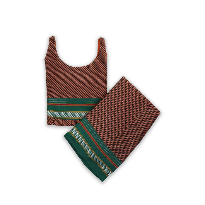 Sleeveless Pavadai Sattai - Size 20 | Cotton Skirt And Top/Traditional Dress/South Indian Dress For Baby Girls - Long Skirts / Ghagra / Pavadai