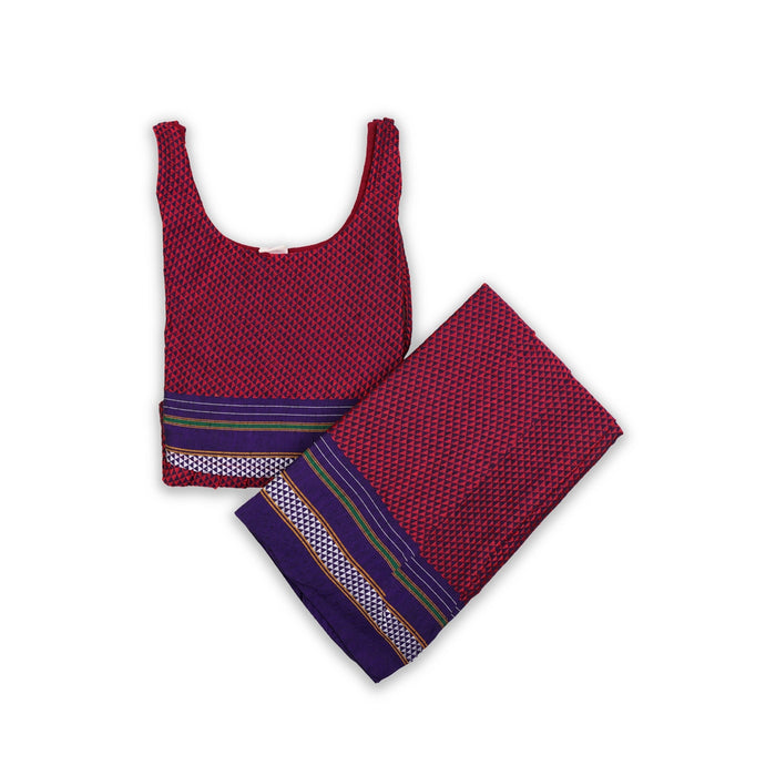 Sleeveless Pavadai Sattai - Size 20 | Cotton Skirt And Top/Traditional Dress/South Indian Dress For Baby Girls - Long Skirts / Ghagra / Pavadai