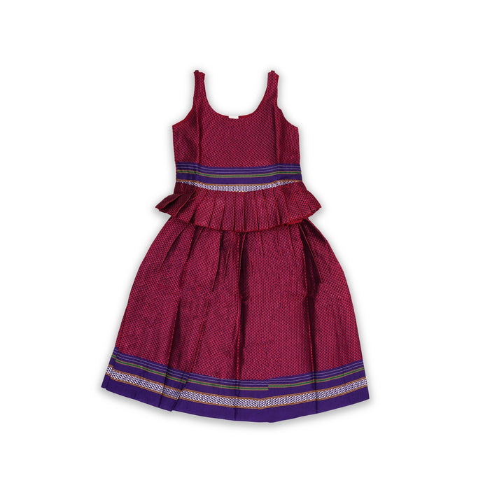 Sleeveless Pavadai Sattai - Size 20 | Cotton Skirt And Top/Traditional Dress/South Indian Dress For Baby Girls - Long Skirts / Ghagra / Pavadai