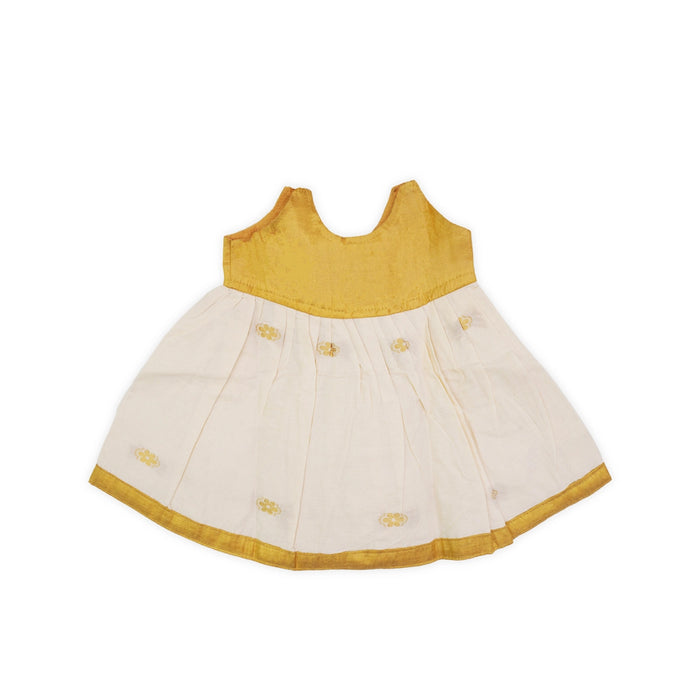 Sleeveless Frock Dress- Size New Born | Gown Dress/Kerala Cotton Readymade Dress/Traditional Dress For Baby Girls - Long Skirts / Ghagra / Pavadai
