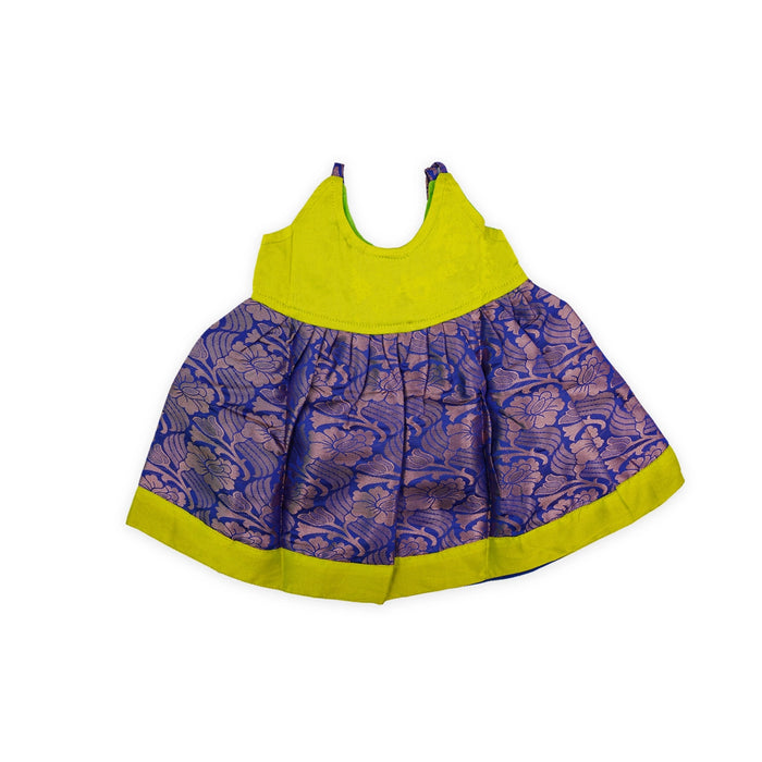 Sleeveless Frock Dress-Size New Born | Jacquard Cloth Gown Dress/Readymade Dress/Traditional Dress For Baby Girls - Long Skirts / Ghagra / Pavadai