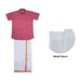 Veshti Shirt Pair | Size 13-14/ Tamil Traditional Dress/ Velcro Vesti Shirt/ Dhoti Shirt For Boys Festival Wear - Veshti & Dhoti