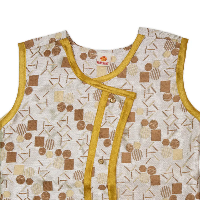 Readymade Panchakacham Dhoti Pair - Size 12 Months | Cotton Panchakajam/ Traditional Dress For Baby Rituals - Veshti & Dhoti