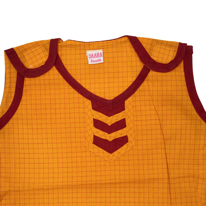 Readymade Panchakacham Dhoti Pair - Size 6 Months | Cotton Panchakajam/ Traditional Dress For Temple Functions - Veshti & Dhoti