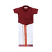 Veshti Shirt Pair | Size 0/ Tamil Traditional Dress/ Velcro Vesti Shirt/ Dhoti Shirt For Boys Festival Wear - Veshti & Dhoti