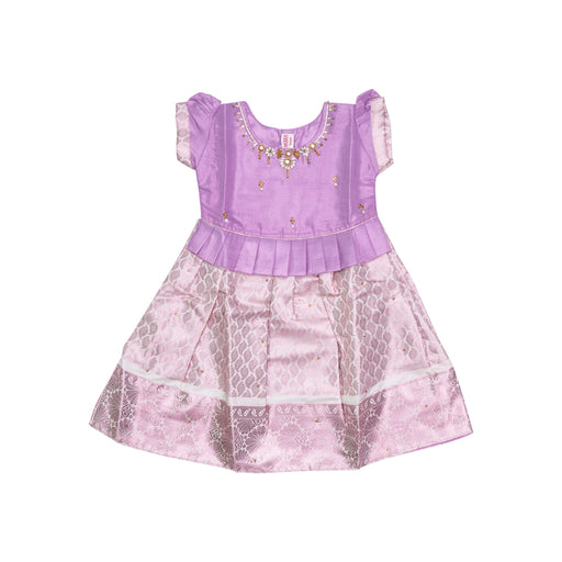 Kerala Cotton Frock Dress - Size 1 Year | Gown Dress/Ethnic Wear/Readymade Dress For Baby Girls Festival Outfit - Long Skirts / Ghagra / Pavadai