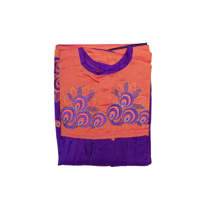 Frock Dress - Size 6 Month | Embroidery Gown Dress/ Ethnic Wear/ Readymade Dress For Baby Girls Festive Outfit - Long Skirts / Ghagra / Pavadai