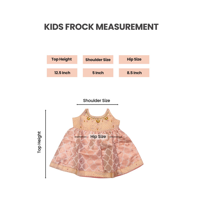Frock Dress - Size New Born | Gown Dress/ Ethnic Wear/ Readymade Dress For Infant Traditional Function Wear - Long Skirts / Ghagra / Pavadai