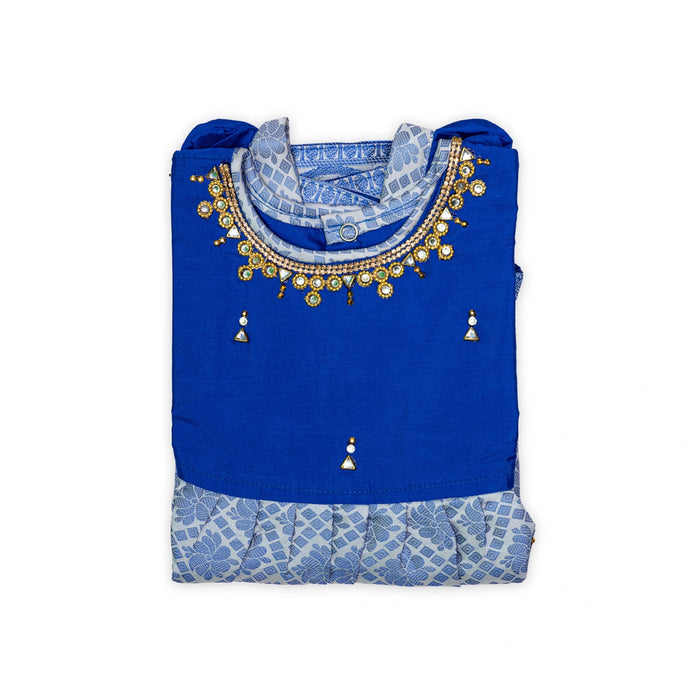 Pattu Frock Dress - Size 6 Month | Jacquard Gown Dress/Ethnic Wear/Readymade Dress For Baby Girls Festival Look - Long Skirts / Ghagra / Pavadai