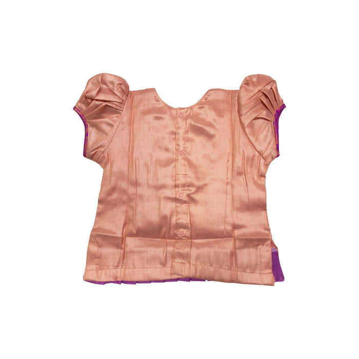 Pattu Pavadai Sattai Pair - Size 16-18 | Skirt And Top/South Indian Dress/Traditional Dress For Baby Girls - Long Skirts / Ghagra / Pavadai