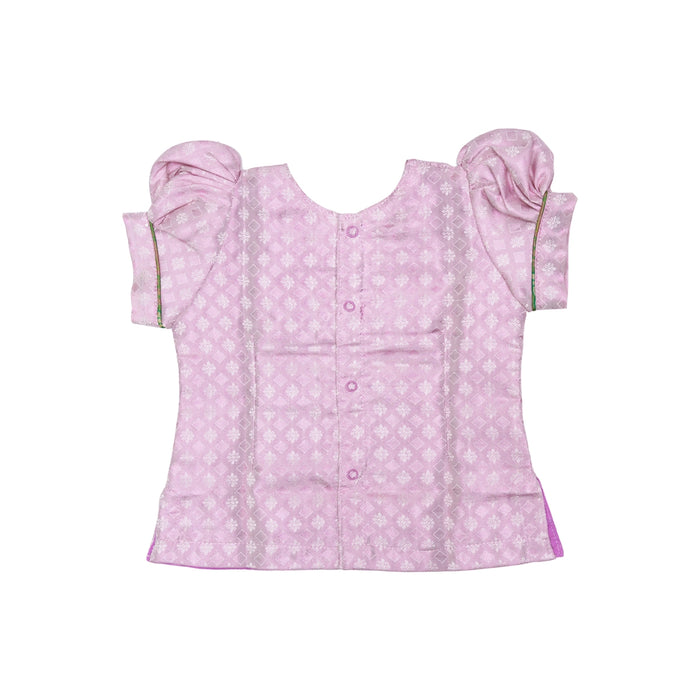 Pattu Pavadai Sattai Pair - Size 16-18 | Traditional Dress/ Skirt And Top/ South Indian Dress For Baby Girls - Long Skirts / Ghagra / Pavadai