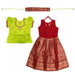 Pattu Pavadai Sattai Pair | Size 22 - 24/ South Indian Dress/ Traditional Dress/ Skirt And Top For Baby Girls - Long Skirts / Ghagra / Pavadai