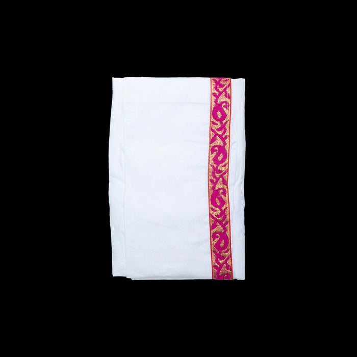 Readymade Panchakacham | Length 39 Inches/ Hip 26 Inches/ Cotton Dhoti/ White Panchakajam For Traditional Wear - Veshti & Dhoti