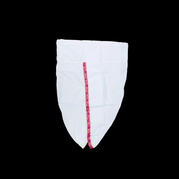 Readymade Panchakacham | Length 39 Inches/ Hip 26 Inches/ Cotton Dhoti/ White Panchakajam For Traditional Wear - Veshti & Dhoti