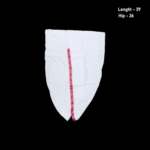 Readymade Panchakacham | Length 39 Inches/ Hip 26 Inches/ Cotton Dhoti/ White Panchakajam For Traditional Wear - Veshti & Dhoti