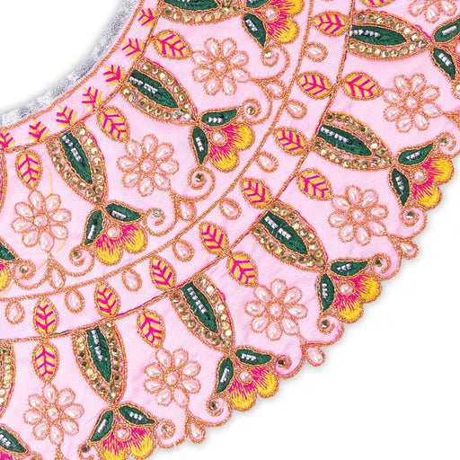 Devi Dress - 9 X 15 Inches | Mata Rani Poshak/ Lehenga Patka/ Embroidery Amman Pavadai For Deity Decor - Devi Dress