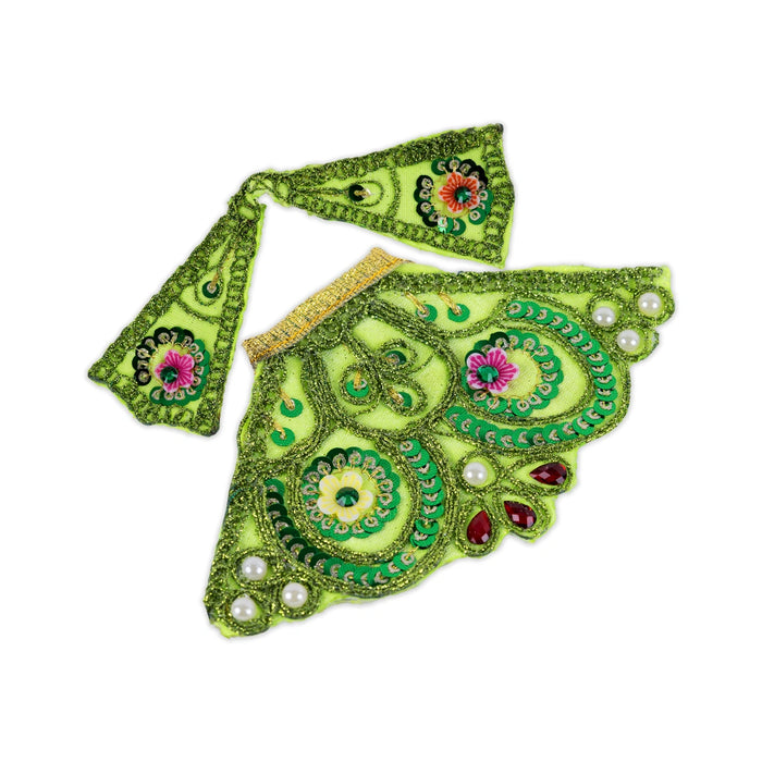 Devi Vastra - 2.5 Inches | Mata Rani Poshak/ Lehenga Patka/ Amman Pavadai For Deity Decor/ Assorted