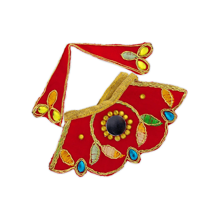 Devi Vastra - 2.5 Inches | Mata Rani Poshak/ Lehenga Patka/ Amman Pavadai For Deity Decor/ Assorted
