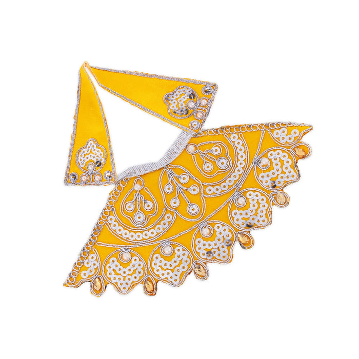 Devi Dress - 3.5 Inches | Mata Rani Poshak/ Lehenga Patka/ Amman Pavadai For Deity Decor/ Assorted