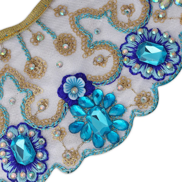 Lehenga Patka - 3 x 7 Inches | Devi Dress / Amman Pavadai / Embroidery Mata Poshak / Devi Vastra for Deity - Devi Vastra